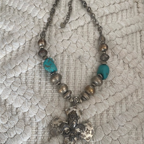 Turquoise Cross Necklace - Picture 12 of 12